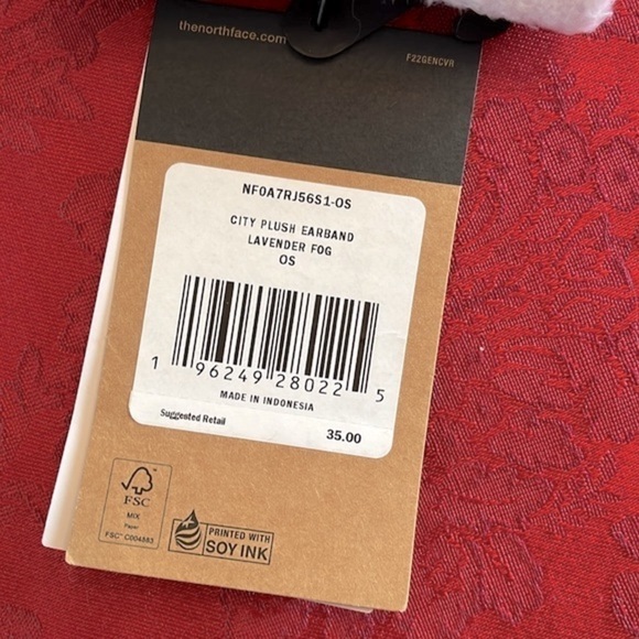 Brand New The North Face Lavender Fog City Plush Earband & Knit Mittens Fleece main image 8